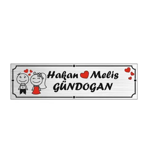 Kaşeciniz Kişiye Özel Kapı İsimliği Aliminyum