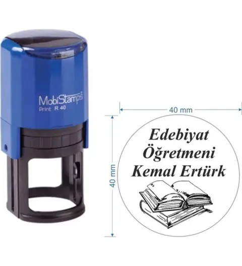Mobistamps R40 Kişiye Özel Edebiyat Öğretmeni Kaşesi