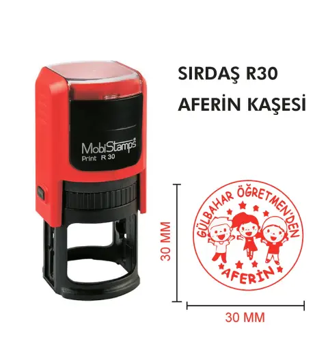 Kaşeciniz Sırdaş R30 Öğretmen - Aferin Kaşesi Model 2