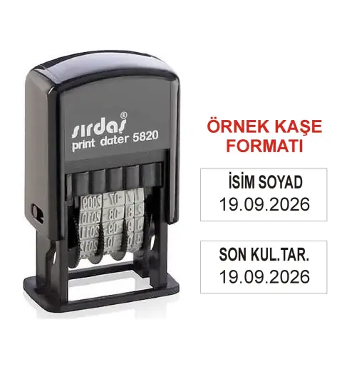 Sırdaş 5820 İsimli Tarih Kaşesi