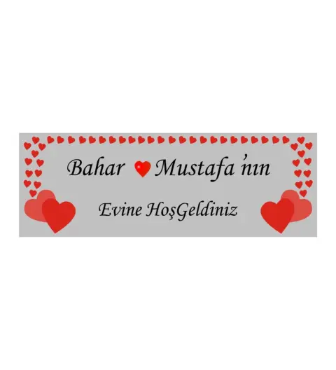 Kaşeciniz Kişiye Özel Kapı İsimliği Aliminyum - Gümüş