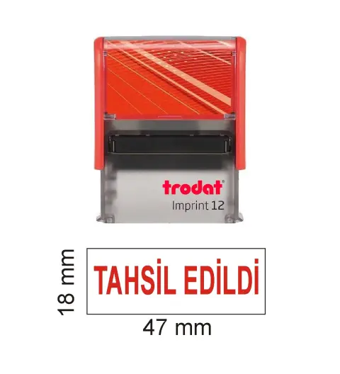 Trodat İmprint 12 "tahsil Edildi Kaşesi" Kırmızı Mürekkep