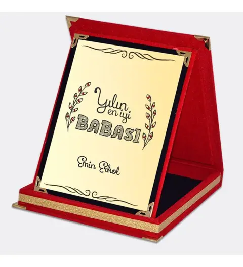 Plaket - Logolu Plaket- Yılın Babası