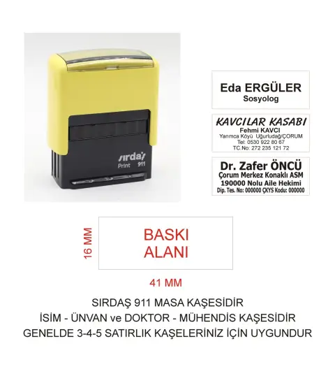 İsim / Ünvan Kaşesi