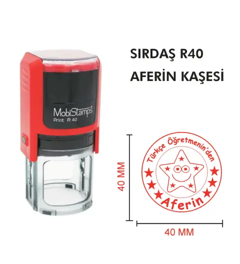 Kaşeciniz Sırdaş R40 Öğretmen - Aferin Kaşesi - Model 1