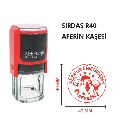 Kaşeciniz Sırdaş R40 Öğretmen - Aferin Kaşesi - Model 3