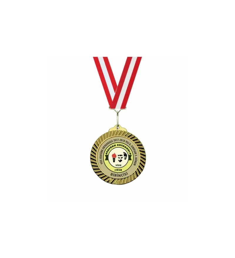 Madalya - 1.LİK, 2. Lik , 3, Lük Madalyası Altın - Gümüş - Bronz Görünümlü