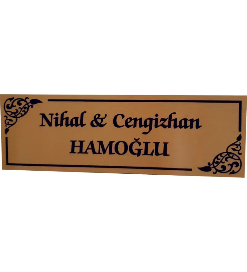 Kaşeciniz Kişiye Özel Kapı İsimliği Aliminyum