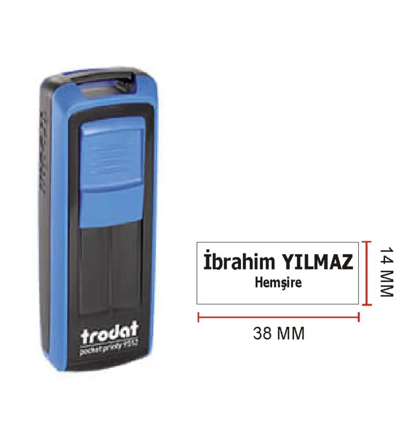 Trodat 9511 Cep Kaşe - İsim Yazılı Kalem Hediyeli