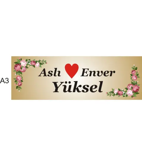 Kaşeciniz Kişiye Özel Kapı İsimliği Aliminyum