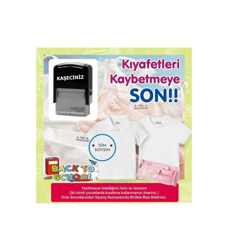 KAŞECİNİZ (MATUYA 10) BASKI BOYU: 26X11 Kıyafet Kaşesi Okul Kaşesi Öğrenci Kaşesi Kreş-anaokulu-ilkokul Kumaş Elbise Kaşesi Okul Kıyafet Kaşesi