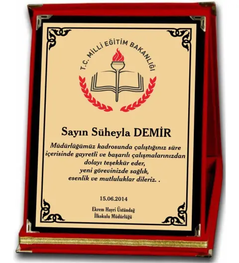 Kaşeciniz Plaket Logolu Plaket