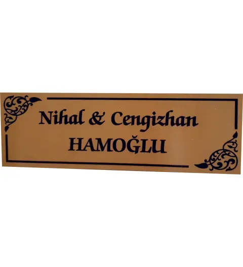Kaşeciniz Kişiye Özel Kapı İsimliği Aliminyum
