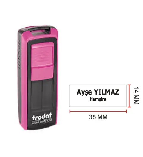 Trodat 9511 Cep Kaşe - İsim Ünvan Kaşesi - İsim Yazılı Kalem Hediyeli