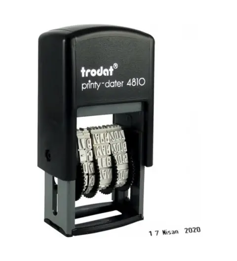 Trodat 4810 Tarih Damgası Türkçe Mavi Keçe