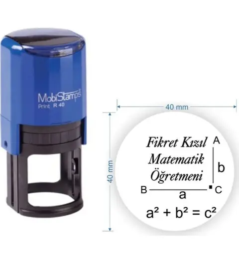 Mobistamps R40 Kişiye Özel Matematik Öğretmeni Kaşesi