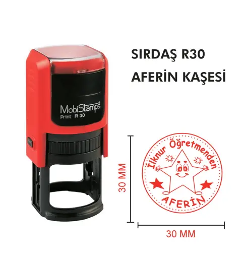 Kaşeciniz Sırdaş R30 Öğretmen - Aferin Kaşesi - Model 1