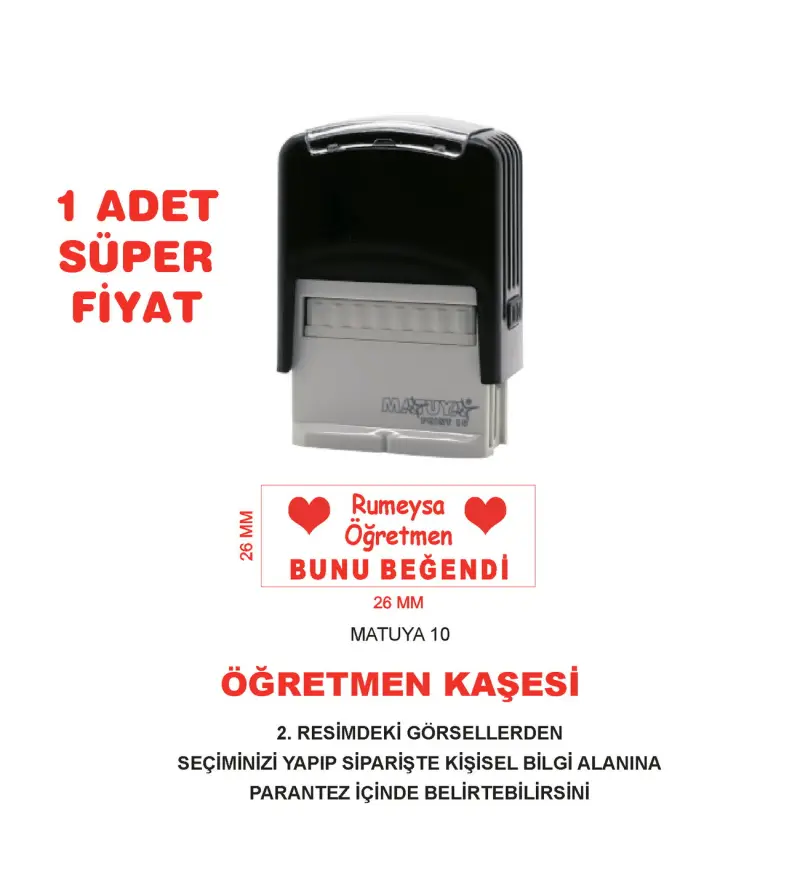Kaşeciniz Öğretmen Kaşesi (matuya 10)