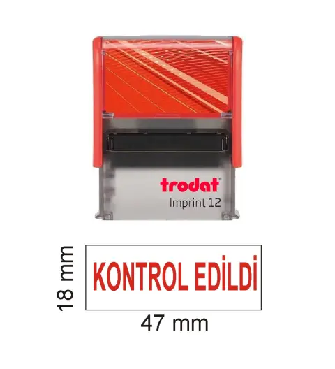 Trodat İmprint 12 "kontrol Edildi Kaşesi" Kırmızı Mürekkep