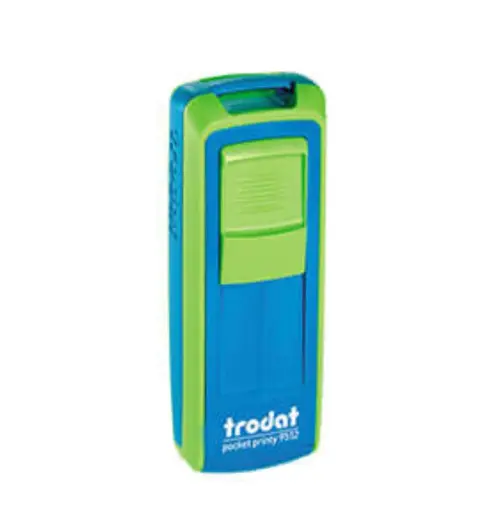 Trodat Cep Kaşe 9512 - Yeşil Makine - Mavi Mürekkep